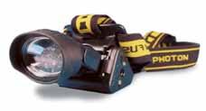 LIGHTING 18 Photon Freedom Fusion Versatile headlamp/flashlight with 6 ultra-bright white LEDs, plus 2 secondary red LEDs. Takes 3 AAA batteries, included. Water-resistant, weighs 7.2 oz.