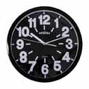 95 Wall Clock Big, bold 14 inch diameter wall clock with large numbers and hands on contrasting background.