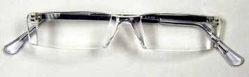 00 Item #399E Royal Blue $23.00 Crystal Light Readers Lightweight reading glasses in clear acrylic with chrome color metal temples. Choose +3.