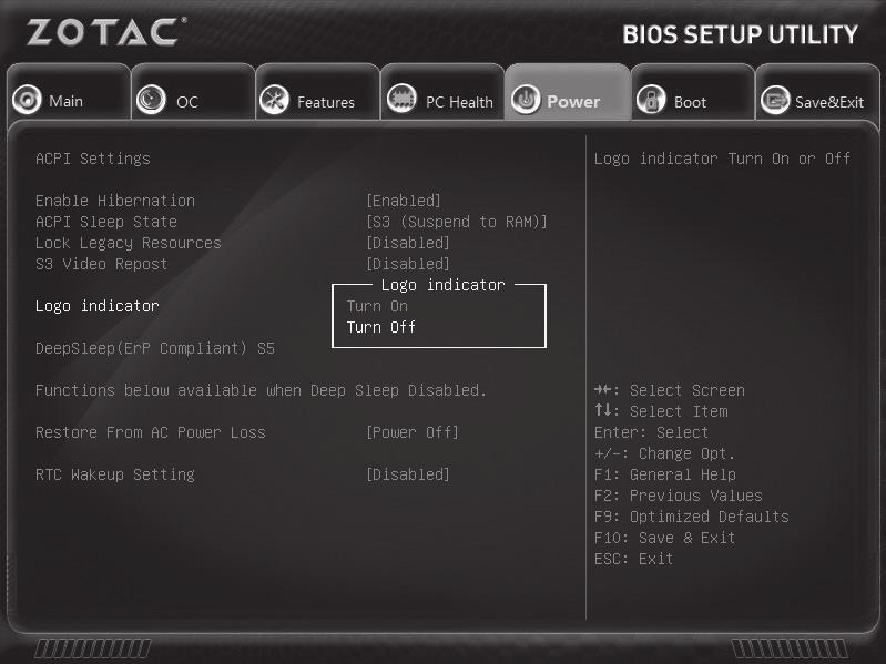 BIOS settings of specific functions has some specific functions which can be enabled or disabled in BIOS settings, such as LED indicator and CIR controller. How to disable the ring LED indicator 1.