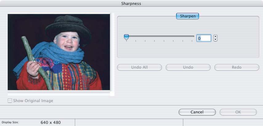 [Sharpness] Window Select [Sharpness] from the icon located at the bottom of the [Image Viewer]