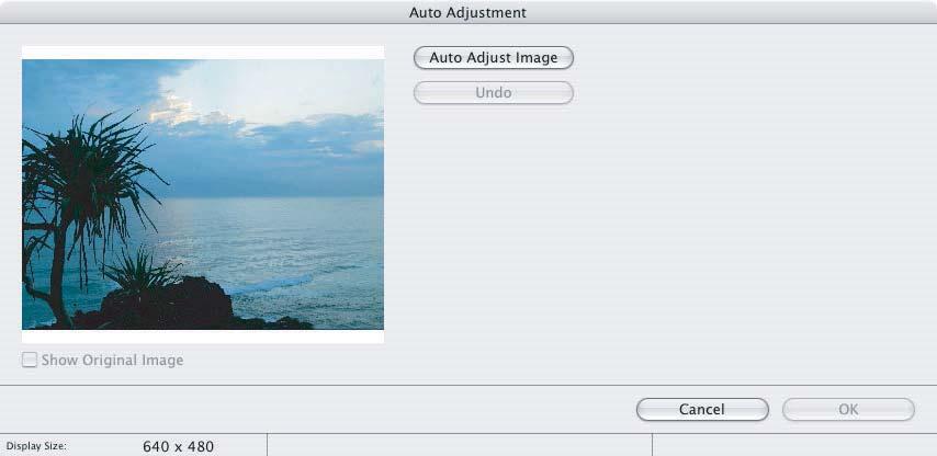 [Auto Adjustment] Window Select [Auto Adjustment] from the icon located at the bottom of the