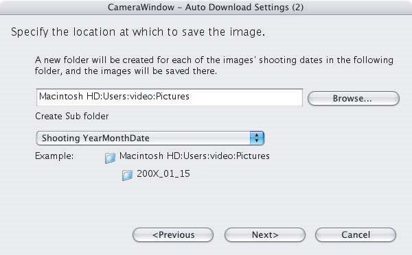 downloading. 4 Specify the destination folder settings and click [Next].