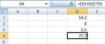 May 6, 2010 Formulas in Microsoft Excel (Continued) Parentheses indicate grouping of operations. Parenthetical groups can be nested inside one another.