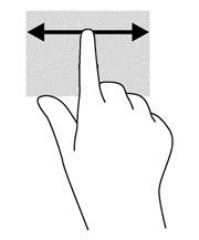 One-finger scrolling (touch screen only) Scrolling to the left or the right with one finger will move back and forth through web browser history.