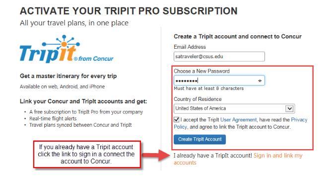 TripIt Mobile Application Step 1: Download TripIt App for your device. Step 2: Locate Tripit eligibility message on Concur home page, under Alerts. Step 3: Click Learn More and Activate link.