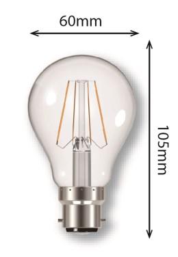Filament GLS Our Filament GLS retrofit lamps include dimmable and non dimmable options. Lifetime of 15,000 hours across the range.