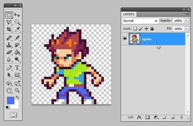 Finally, make a background colour test: make a new layer underneath your character, and fill it with various colours.