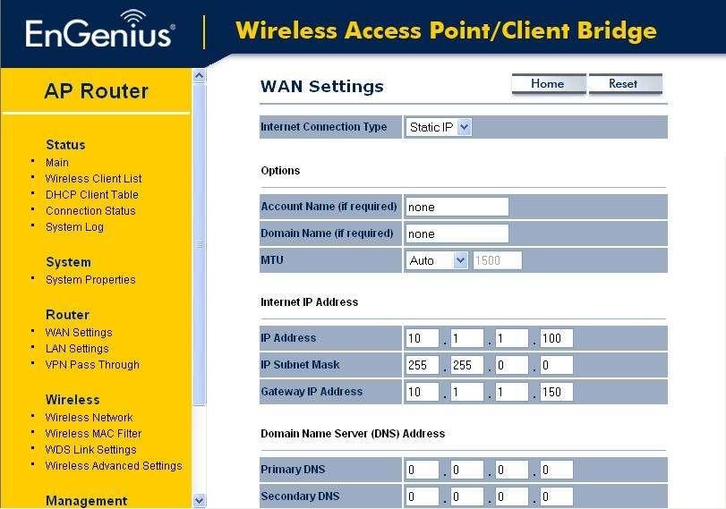 AP Router Wireless configuration is identical to AP
