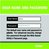 5. You will be asked to sign onto the Access Point you have selected. Enter the default user name and password, admin, in both fields. Then, click Enter.