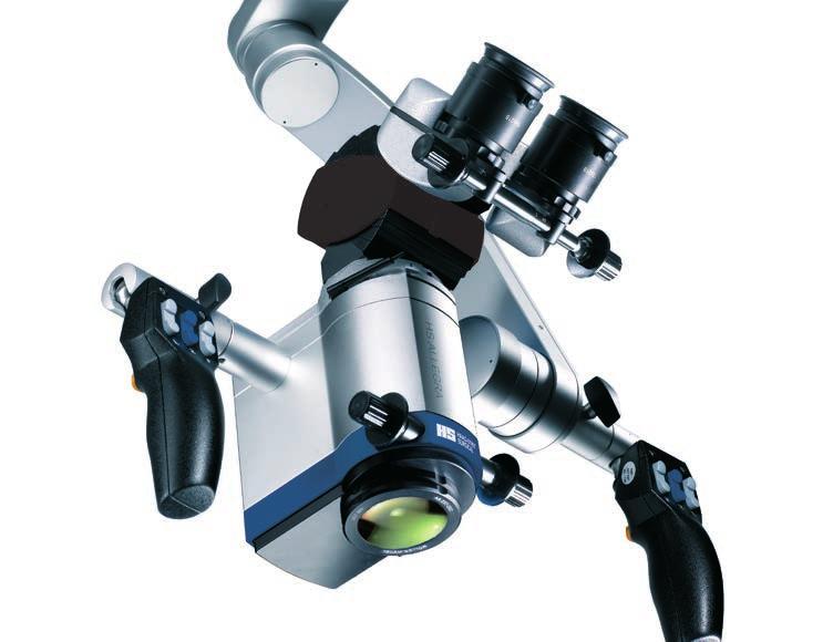 providing optimal movement in all directions. This construction keeps the microscope permanently in balance.