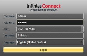 Default mode: In this mode, infinias Connect can be opened and closed similar to most Windows applications.