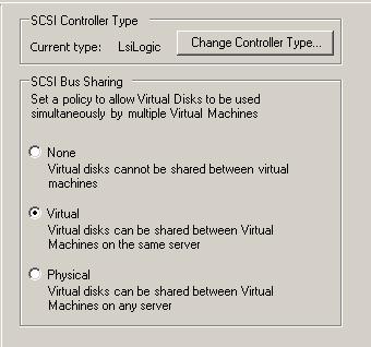 Chapter 2 Clustering Virtual Machines on One Physical Host 4 Choose a new virtual device node. For example, choose SCSI(1:0), and use the default mode. NOTE This must be a new controller.