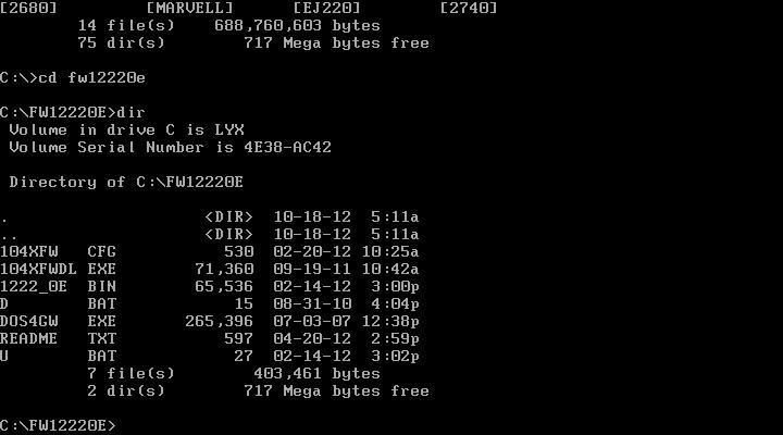 7 Firmware Update RocketU 1144B / 1142A Host Adapter has the firmware. The firmware update utility must run under the pure DOS environment.