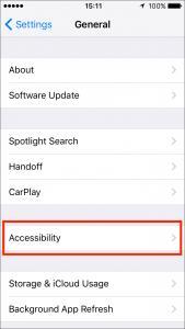 3. Tap on Accessibility. (Fig 3) 4.