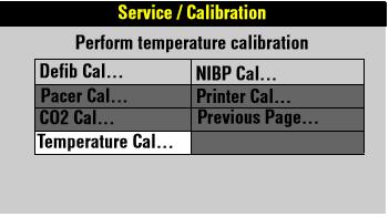 TCP Temperature Calibration Test Perform the temperature calibration test: 1. Turn the device ON. 2.