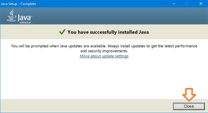 If presented with the Restore Java Security Prompts popup then leave Restore Java security prompt ticked.