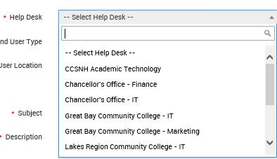 How to Open a Request/Ticket with another CCSNH Location For all locations, except NHTI, please use https://helpdesk.ccsnh.edu to submit a request.
