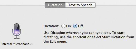The Spoken Word Mountain Lion not only has numerous options for adding text to documents, emails and
