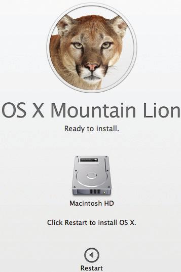 process Follow the installation screens including one for where OS X Mountain Lion is installed (this is usually the Mac Hard Disk) If you already have OS X Lion, you can download and install