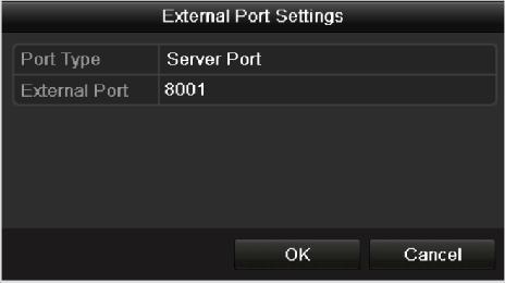 23 UPnP Settings Finished-Auto Task2: Manual If you select Manual as the mapping type, you can edit the external port on your demand by clicking to activate the External Port Settings dialog box.