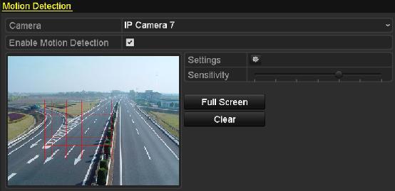 5.3 Configuring Motion Detection Record Purpose: Follow the steps to set the motion detection parameters.