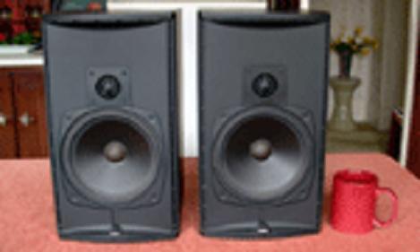 Acostics CR8 stand / rear speakers 2-way 1995 vintage for 15 to 125W amplifiers colour SOLD July 2011 on