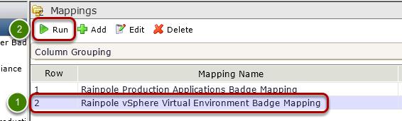Run the newly created Compliance Badge Mapping job 1.