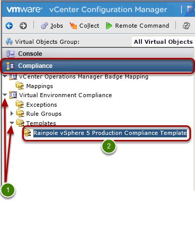 Run the Compliance Template Again on the Virtual Environment Important: ONLY when the collection is complete, 1.