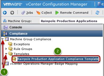 Select the Rainpole Compliance Template 1.