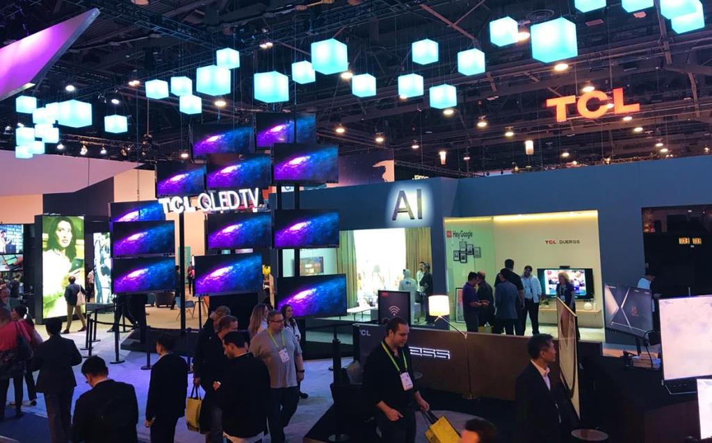 TCL multimedia exhibition booth at CES