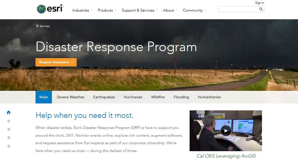 Esri Disaster Response Program