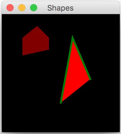 Arrays as Parameters see Shapes.java An entire array can be passed as a parameter to a method (just like any other object). For example: // Draws a triangle and a V-shape using polygons and polylines.