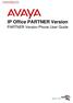 IP Office PARTNER Version PARTNER Version Phone User Guide