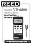 VB Model. Instruction Manual. Vibration Meter. reedinstruments. www. com