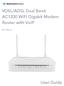 VDSL/ADSL Dual Band AC1200 WiFi Gigabit Modem Router with VoIP
