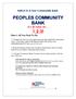 PEOPLES COMMUNITY BANK IT S AS EASY AS 1,2,3!