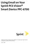 Using  on Your Sprint PCS Vision Smart Device PPC-6700