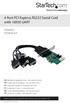 4 Port PCI Express RS232 Serial Card with UART