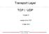 Transport Layer TCP / UDP