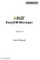 EasyKM-Manager. User's Manual. Version 3.0. Manual No. GAMS-003C