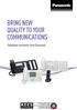 BRING NEW QUALITY TO YOUR COMMUNICATIONS. Telephone terminals from Panasonic