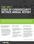 THE 2017 STATE OF CYBERSECURITY METRICS ANNUAL REPORT