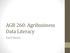 AGB 260: Agribusiness Data Literacy. Excel Basics