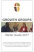 GROWTH GROUPS. Winter Guide 2017