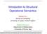 Introduction to Structural Operational Semantics