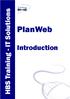 HBS Training - IT Solutions. PlanWeb. Introduction