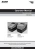 Operator Manual. For printer model: CG2 Series
