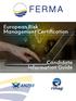European Risk Management Certification. Candidate Information Guide