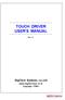 TOUCH DRIVER USER'S MANUAL